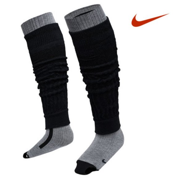 Nike Accessories Nike Studio Womens Leg Warmers Black Grey One Size